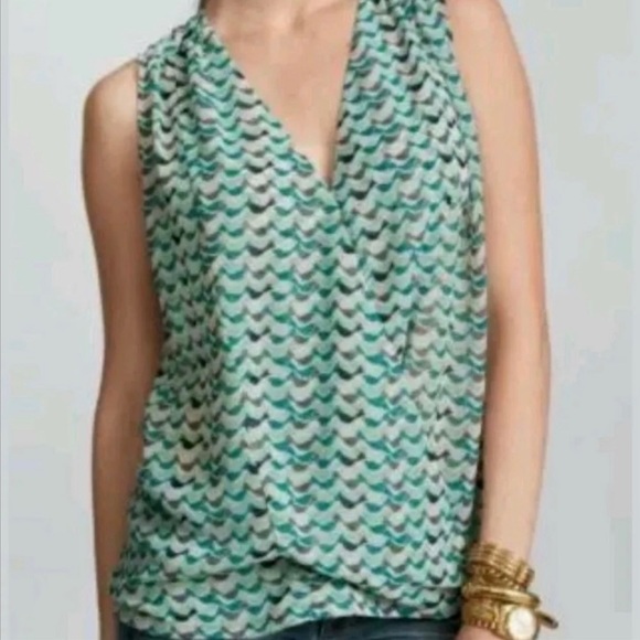 CABi green sleeveless top with sz Small - Picture 4 of 8